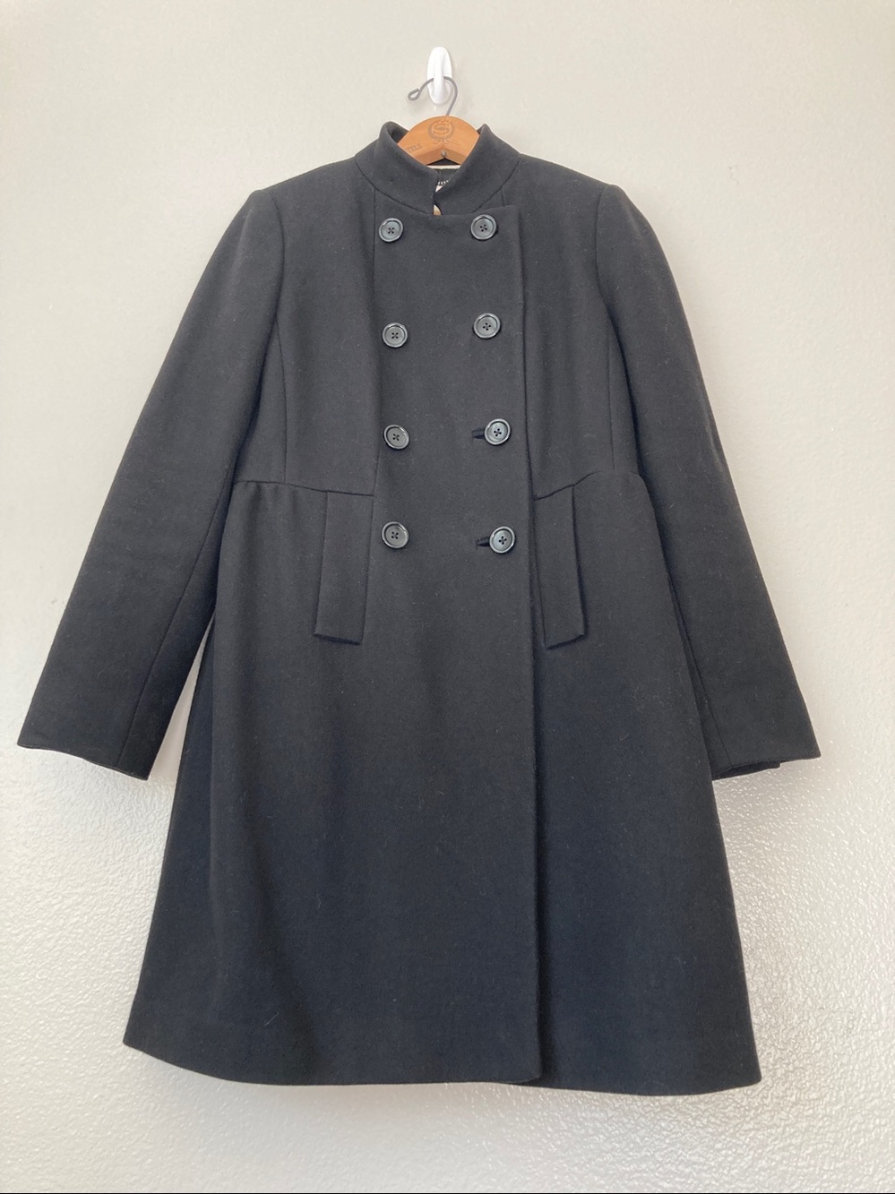 Vintage Y2k Banana Republic Wool Blend Double Breasted coat jacket twee sz M